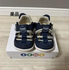 美品 IFME イフミー 水陸両用 キッズサンダル ネイビー 13.0㎝