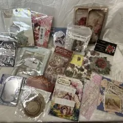 コラージュ素材(ステッカー、紙素材など)20個セット