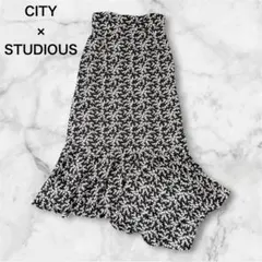 CITY COLOR BLOOM SK 花柄 アシンメトリー フレアスカートのサムネイル