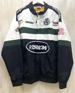 VISION STREET WEAR レーシングナイロンジャケット ワッペン刺繍