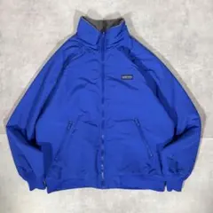 古着 90s ランズエンド スコールジャケット ブルー USA製 ウォームアップ
