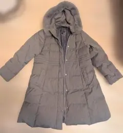 POM PONETTE　美品 グレー ロングダウンコート 160サイズ