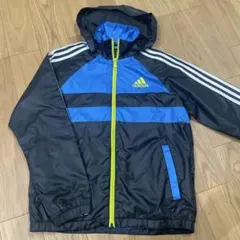 adidas フード付きジャケット 150cm 黒/青/黄