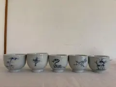 送料無料 京焼 平安和峰造 手描き松紋煎茶碗6客 煎茶道具 - メルカリ