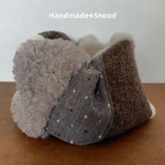 ハンドメイド☆Brown系異素材MIXスヌード