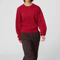 スムースコットンクルーネックセーター 15レッドＸＬ