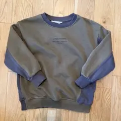 ZARAキッズ 120cm トレーナー オリーブグリーン 裏起毛