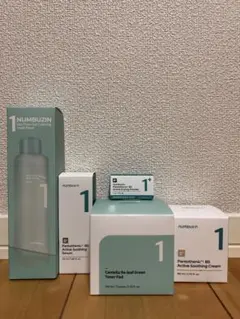 ナンバーズイン1番 5点セット 化粧水/美容液/トナーパッド/クリーム/パウダー