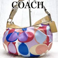 希少】COACH コーチ ソーホー マルチカラー ハンドバッグ ベルト1083 