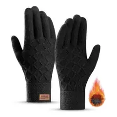 ☆ 手袋 メンズ スマホ対応 防寒 裏起毛　タッチパネル対応　ブラック