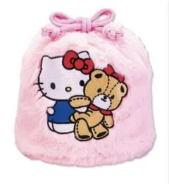新品未使用品‼️ハローキティ♡Kitty 巾着ポーチ ファー
