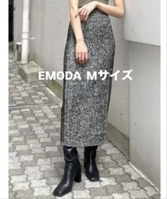 EMODA スリット入りタイトスカート Mサイズ グレー系
