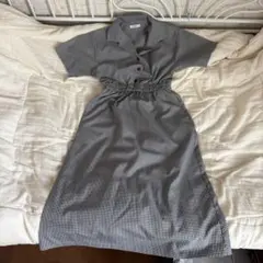 WEGO チェック柄 半袖シャツワンピース