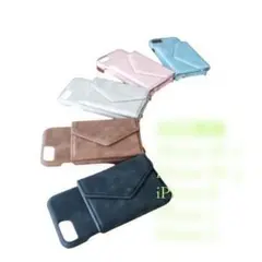 スマホケース カードスロット ミニミラー付き