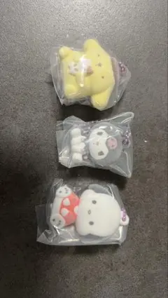 サンリオ　ふわふわフロッキーマスコット　ガチャガチャ　3点セット