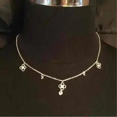 フォリフォリ フラワーダイヤネックレス 美品