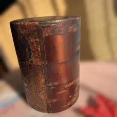 樺細工 【茶筒 】桜皮細工 茶道具　桜柄の【茶さじ】付き