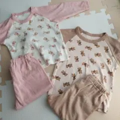 西松屋　長袖パジャマ　２セット　かわいい　うさぎ　くま　女の子　まとめ売り