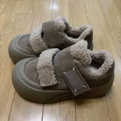 ムートンブーツ ボア 厚底 ブラウン サイズ36