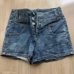 POUR PREデニムショートパンツ ハイウエスト