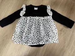 CECIL McBEE 水玉フリルロンパース 80
