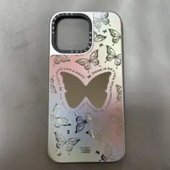CACETIFY iPhone15Pro Maxミラーケース 蝶MagSafe