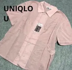 未使用 ユニクロ　UNIQLO U シアーシャツ ブラウス
