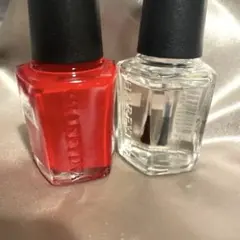 シャレドワ ネイルポリッシュ レッド & トップコートのセット　ネイル検定3級