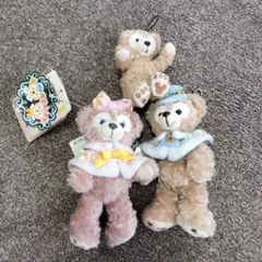 ダッフィー＆シェリーメイ　ぬいぐるみバッジ　2個セット