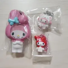 マイメロ　フォトフレームマスコット　めじるしアクセサリー　ふわふわスノー　グミ