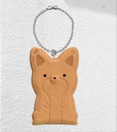 【タヌキとキツネ】和スイーツ キツネの人形焼き マスコット キーホルダー　新品のサムネイル