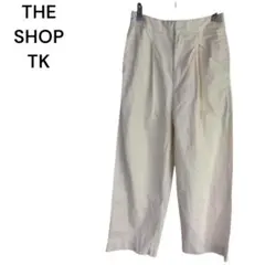 the shop TK アイボリー コットン ワイドパンツ プリーツ入り