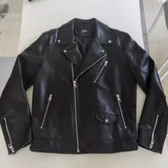 美品　ザラ　ダブルライダースジャケット　mex44 　XL　大きめ