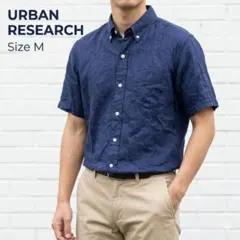 URBAN RESEARCH アーバンリサーチ 半袖ボタンダウンシャツ 紺 M