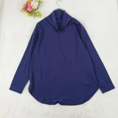 GIANNI LO GIUDICE 長袖Tシャツ サイズ40 青紫色　ハイネック