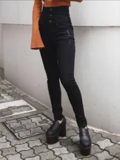 エモダ　ハイウェストデニム　0サイズ