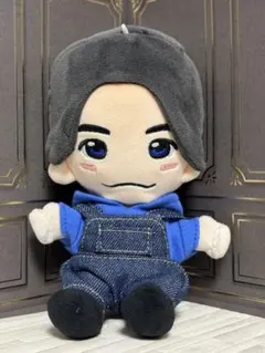 正門良規　青パーカー＋紺色オーバーオール　はぴぬい　ちびぬい　ぬい服　Aぇ