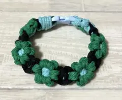 小型犬　猫用首輪アクセサリー　全長約22.8㎝　マクラメ　ハンドメイド