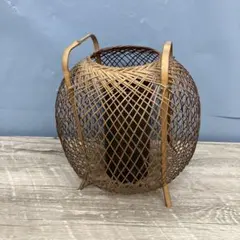 D-壁 竹細工 花籠 花器 伝統工芸 網代編み 置物 竹細工 花籠 花器 竹編み
