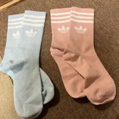 adidasストライプデザインソックス2足セット 23㎝〜25㎝