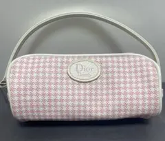 Dior beauty ピンクとホワイトのチェック柄ポーチ