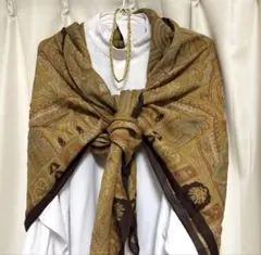 ETRO ペイズリー柄 ストール 大判 ブラウン系
