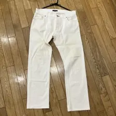 セールBURBERRY BLACK LABEL ストレートデニム 82 ホワイト