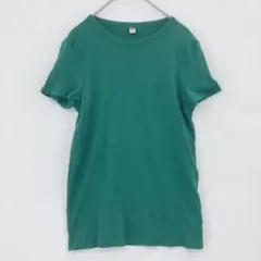 UNIQLO ユニクロ グリーン リブTシャツ Lサイズ