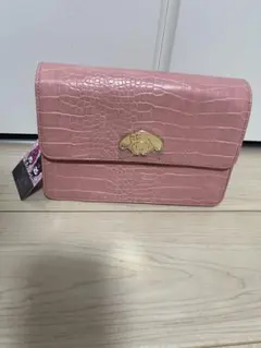 マイメロクロコダイル型押し クラッチバッグ　ショルダーバッグ