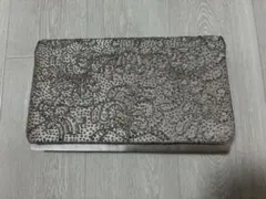 ベージュ ビーズ刺繍 パーティーバッグ