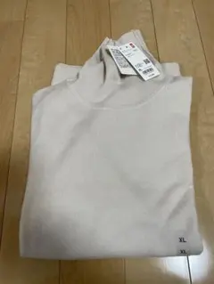 新品　ユニクロ　2025年 カシミヤ　タートルネックセーター　ナチュラル　XL