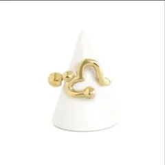 2点セット　LunaEARTH ゴールド　シルバー　ハート型リング　ミセス　風