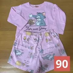 トムとジェリー 長袖Tシャツ　ショートパンツ セット 90