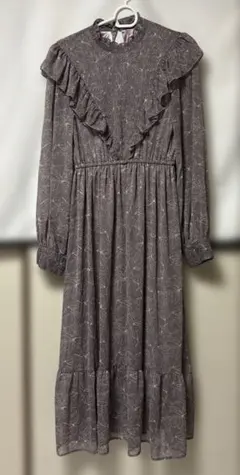 【送料無料】美品☆グレイル花柄フリルシャーリングワンピースMサイズ